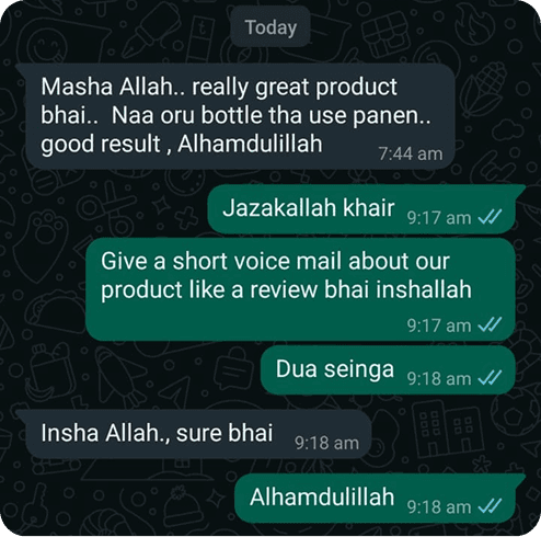 Customer WhatsApp conversation screenshot 9
