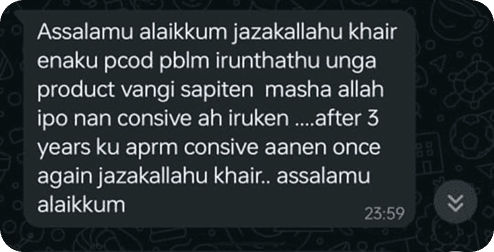 Customer WhatsApp conversation screenshot 10